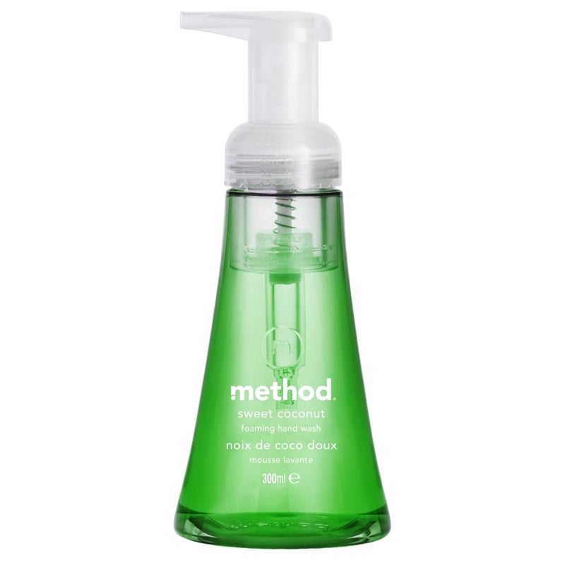 Method Foaming Hand Wash Soap, Softens & Cleans Hands, Moisturizing Formula, Sweet Coconut Scent - 300 ml - Image 1